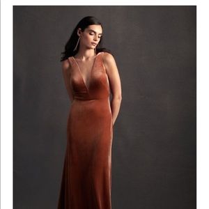 BHLD Jenny Yoo Logan Velvet Maxi Dress. Bridesmaid dress worn once.